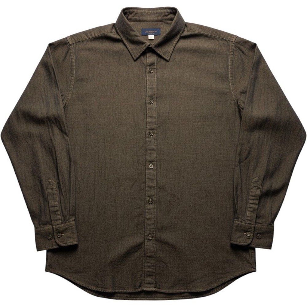Carbon2Cobalt Button Down Mens XLT Brown Cotton Long Sleeve Shirt
